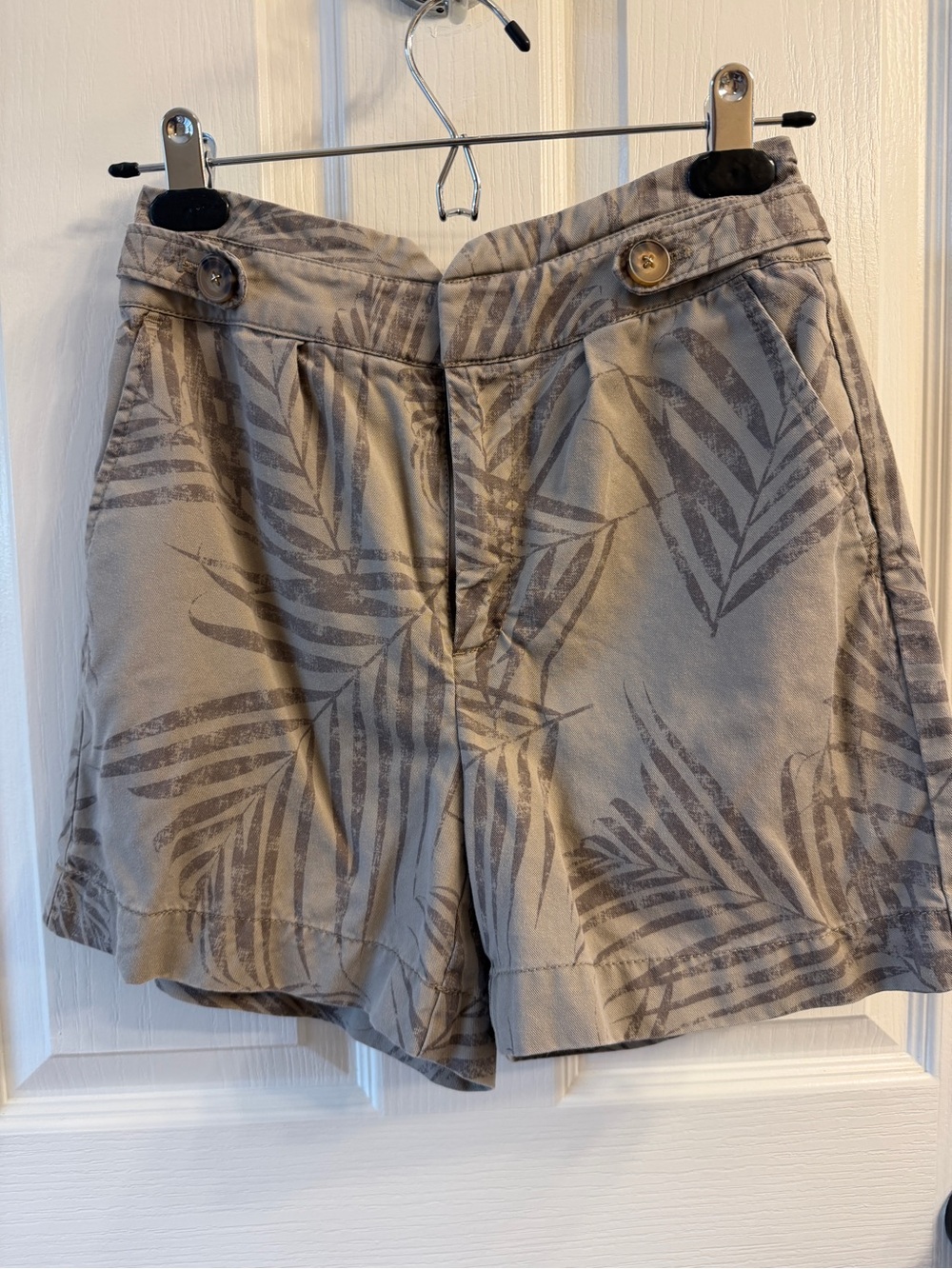 White House Black Market Palm-Print Shorts
